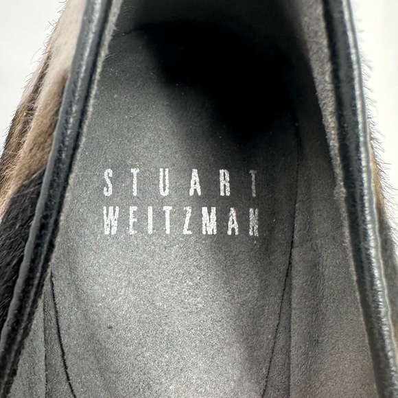 Stuart Weitzman Leather Leopard Animal Print Ballet Flat Bow - Picture 12 of 14